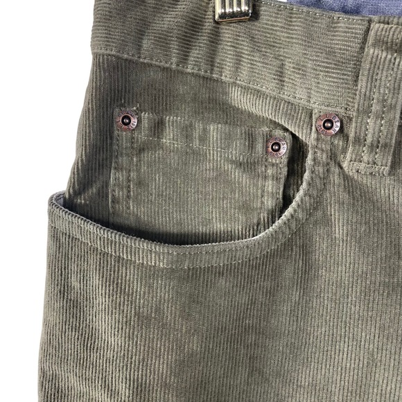 L.L.Bean Standard Fit Men's Corduroy Pants Olive Green Size 34x34 Cotton Blend - Picture 5 of 11